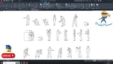 çalışan insan dwg çizimi, Working Person dwg, autocad drawing