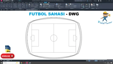 Football Field DWG, Campo de fútbol DWG, Terrain de football DWG, Campo da calcio DWG, サッカー場 DWG, Campo de futebol DWG, 足球场 DWG