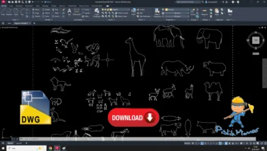 autocad hayvan tefrişleri dwg