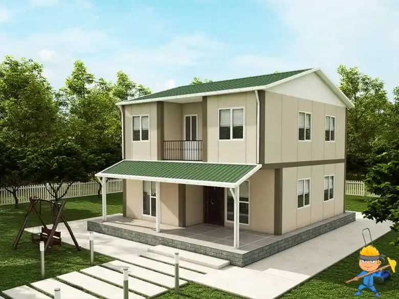iki katlı prefabrik ev