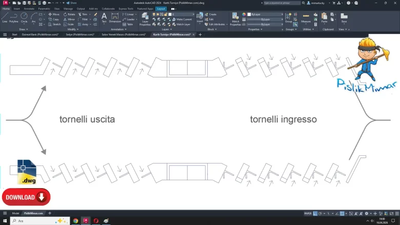 karlı turnike dwg, Card-operated Turnstile cad block, autocad drawing