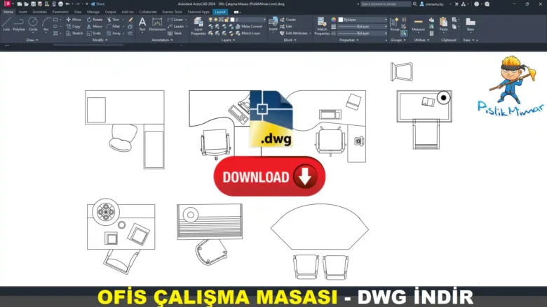 ofis çalışma masası dwg, Office Work Desk DWG, Escritorio de oficina DWG, Bureau de travail DWG, Scrivania da ufficio DWG, オフィスデスク DWG, Mesa de escritório DWG, 办公桌 DWG