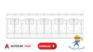 otel projesi, autocad kat planı, dwg indir