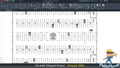 otopark dwg, Parking Lot Project Dwg