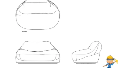 puf kanepe koltuk dwg