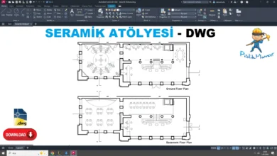 seramik atölyesi dwg