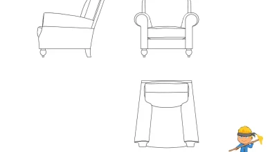 tekli deri koltuk dwg