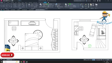 yatak odası plan dwg, Bedroom Plan DWG, autocad drawing